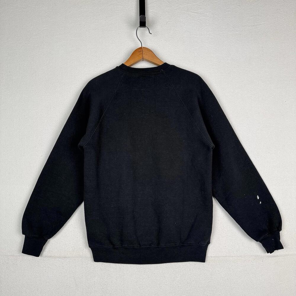 Vtg 80'S Artex University of Michigan Raglan Sweatshirt Made In USA Large Black - Picture 6 of 9
